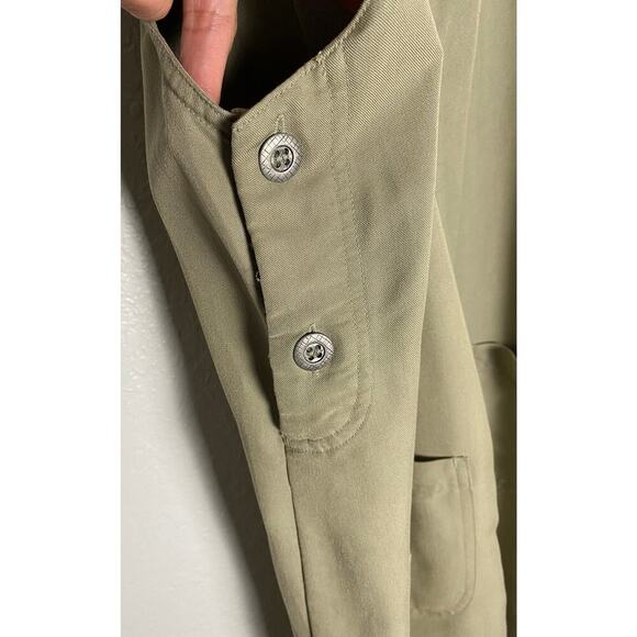 Casual Corner Annex Women's Khaki Overall Apron Maxi Dress Jumper Hook Straps L - Picture 6 of 8